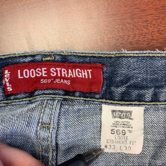 Men's VTG 569 Levi's Loose Straight High Rise Jean - Picture 7 of 9